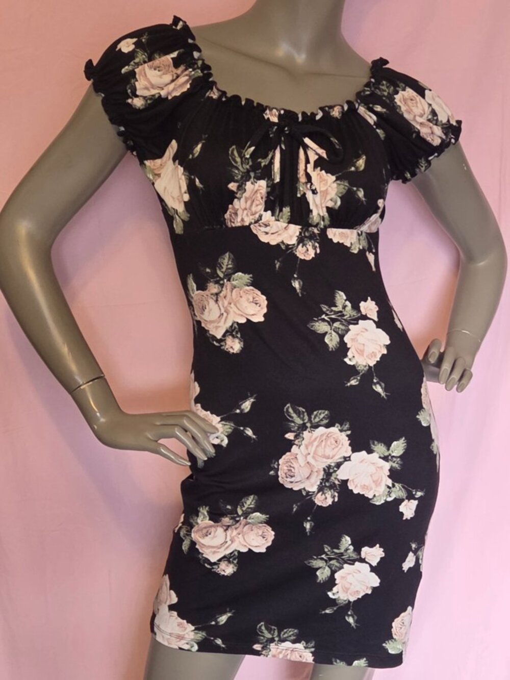 Romantic Floral Off-The-Shoulder Mini Dress by Street Society (Forever 21)